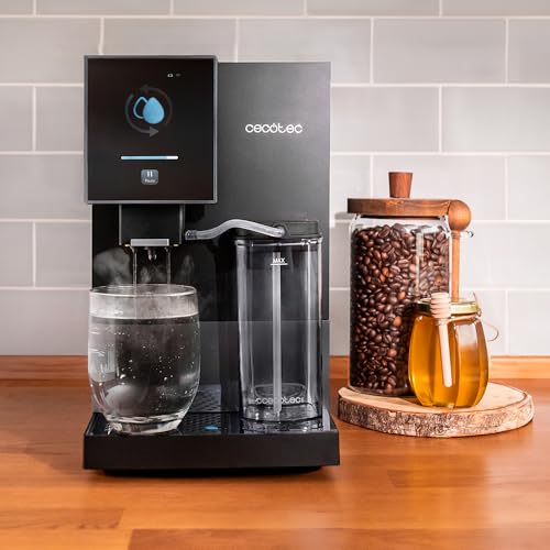 Cecotec Cafetera Superautomática Cremmaet Compactccino Connected White Rose. 19 Bares, Pantalla TFT y Wifi, Sistema Thermoblock, Tanque de Leche, Depósito de 150 G de Café, 5 Niveles de Molienda
