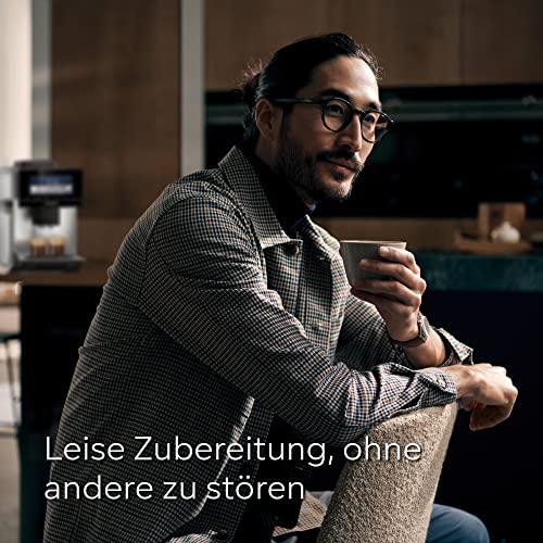 SIEMENS Máquina automática de café EQ900 TQ903D03, control por aplicación, pantalla táctil intuitiva, modo barista, AromaBoost, reducción de ruido, trituradora premium, limpieza automática de vapor,