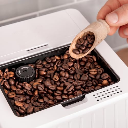 Cecotec Cafetera Superautomática Cremmaet Compactccino Connected White Rose. 19 Bares, Pantalla TFT y Wifi, Sistema Thermoblock, Tanque de Leche, Depósito de 150 G de Café, 5 Niveles de Molienda