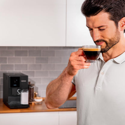 Cecotec Cafetera Superautomática Cremmaet Compactccino Connected White Rose. 19 Bares, Pantalla TFT y Wifi, Sistema Thermoblock, Tanque de Leche, Depósito de 150 G de Café, 5 Niveles de Molienda